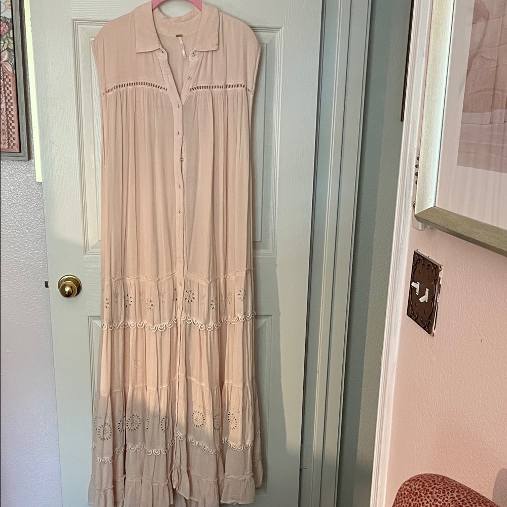 Free People Blush Pink Maxi Dress